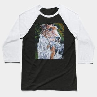 wire fox terrier fine art painting Baseball T-Shirt